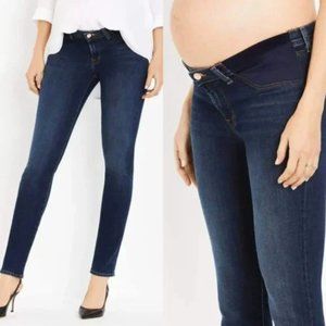 J Brand Mama J Skinny Maternity Jeans Stretch Denim Fleeting Wash Dark Blue 27